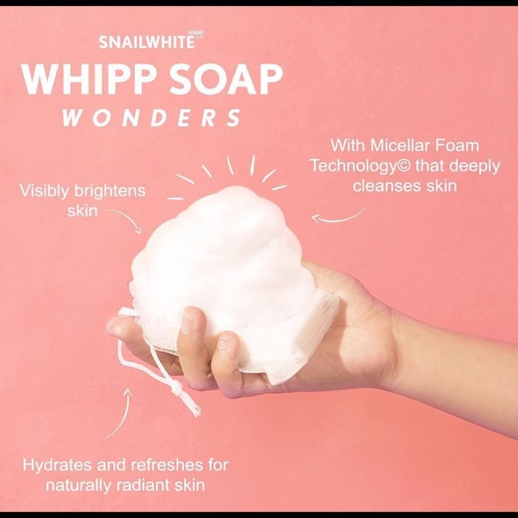Snail White Whipp Soap 🧼 w/ Net For Foam Brighten - Picture 10 of 13